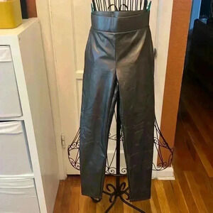 NWT Loft Faux Leather Metallic Leggings-Sz S